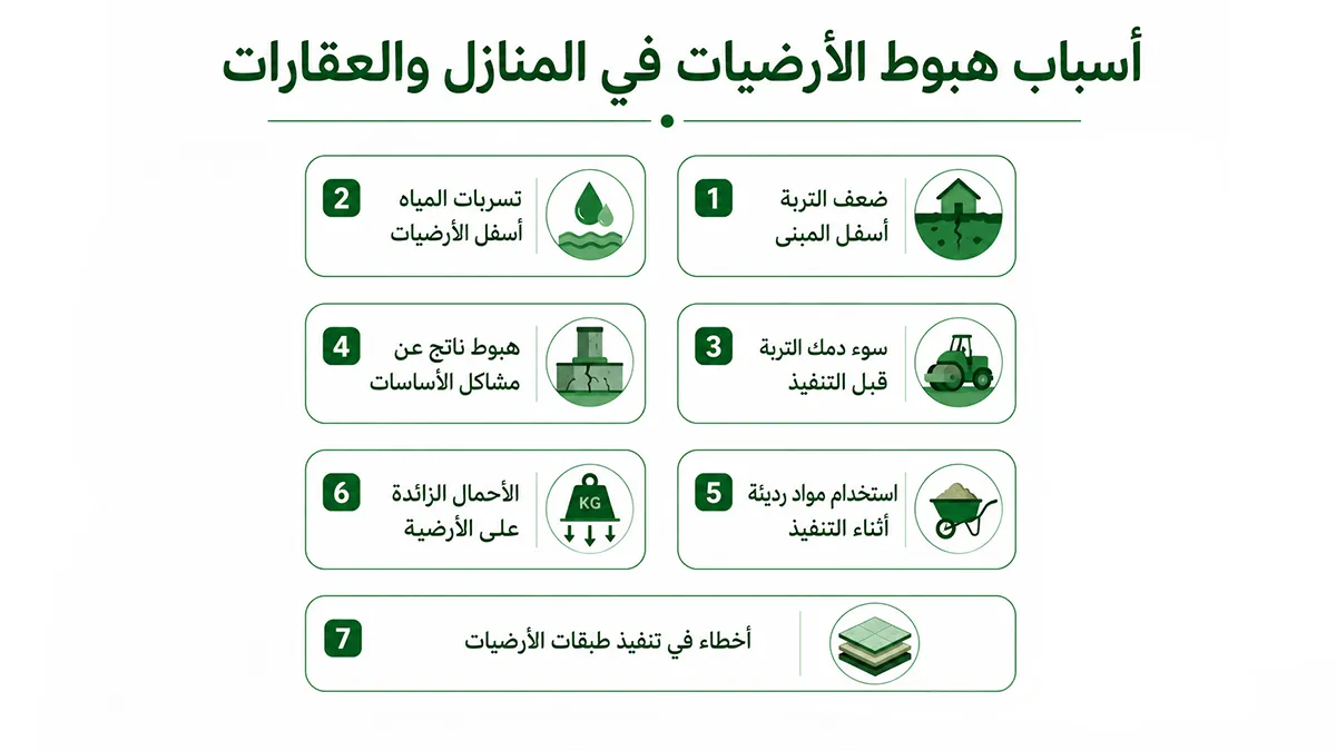 معالجة هبوط الارضيات
