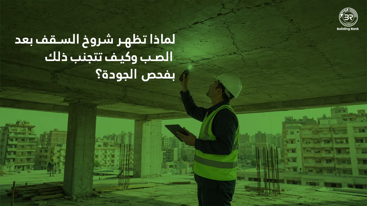 شروخ السقف بعد الصب