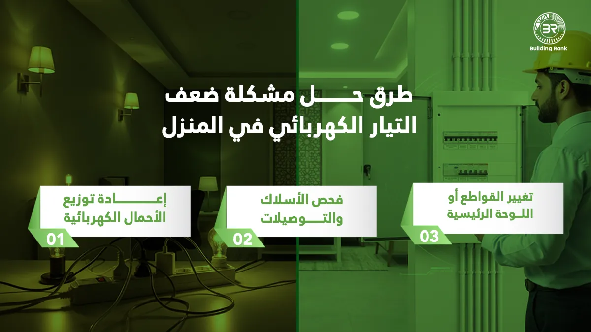 حل مشكلة ضعف التيار الكهربائي