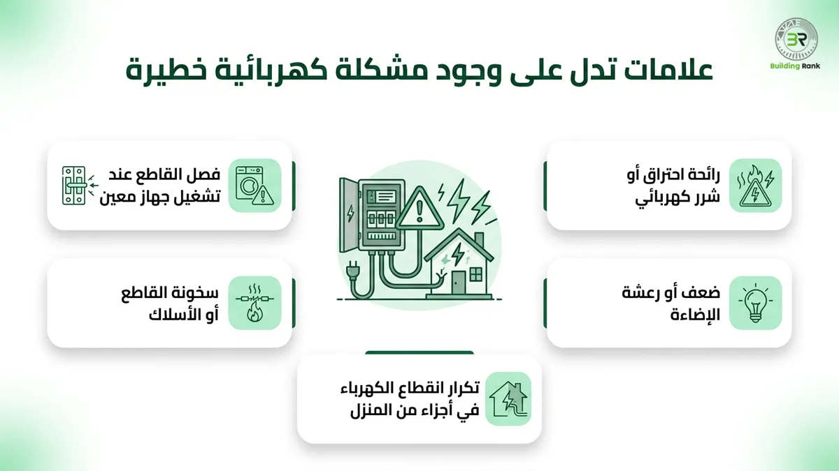 أسباب فصل القاطع الكهربائي
