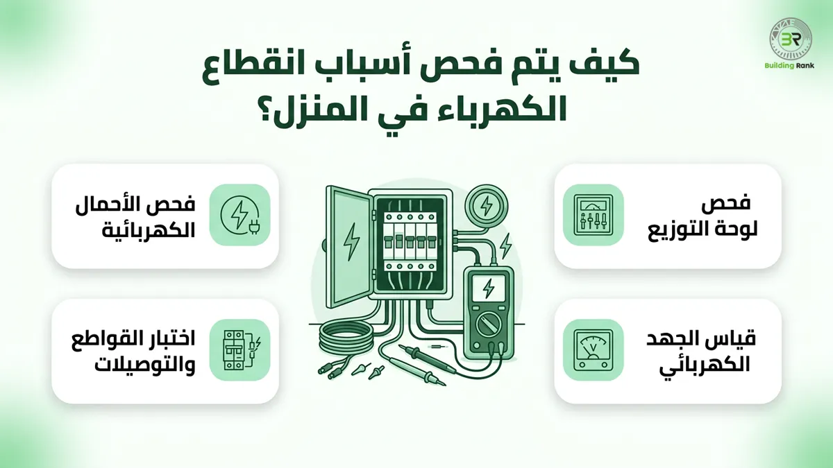 سبب انقطاع التيار الكهربائي في المنزل