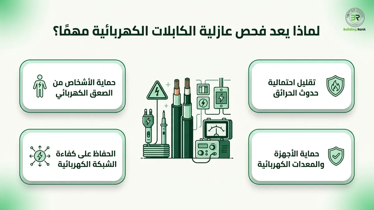 فحص عازلية الكابلات الكهربائية